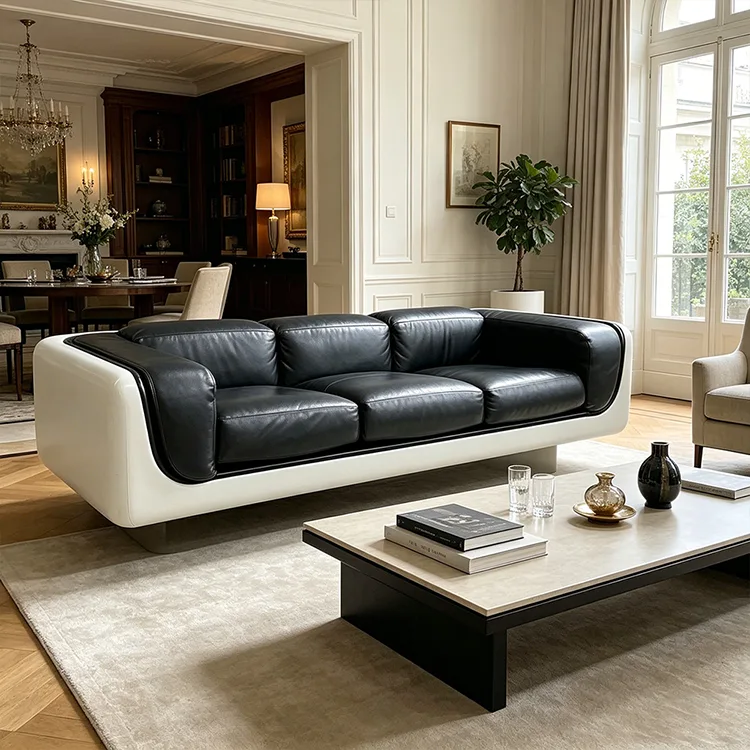 Sofa ຫນັງ Fiberglass ການຄ້າ