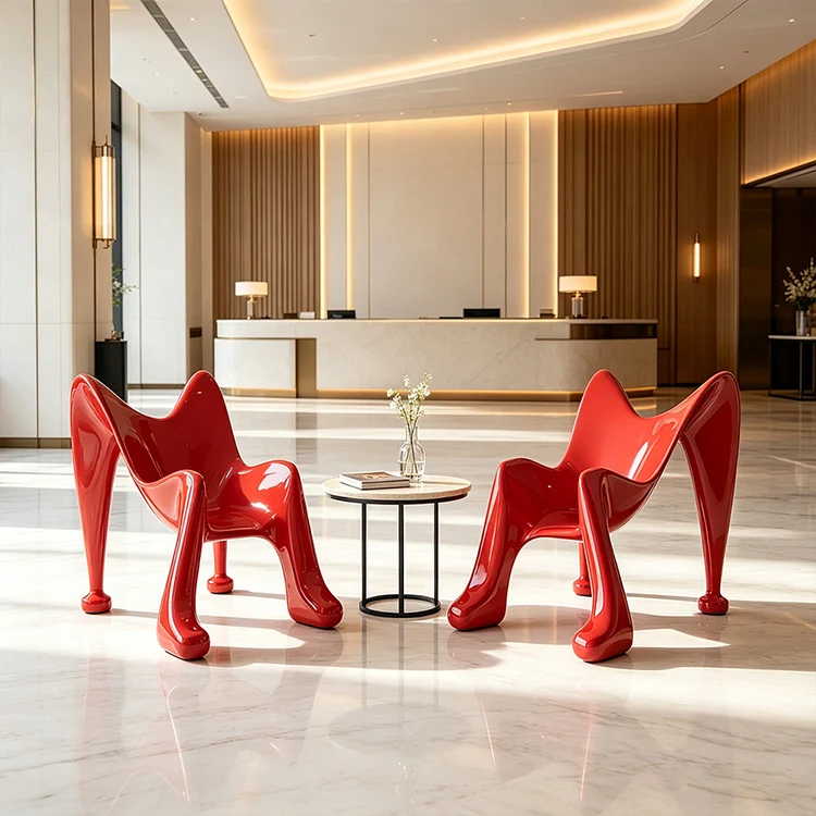 ເກົ້າອີ້ sculptural ເສັ້ນໃຍແກ້ວ