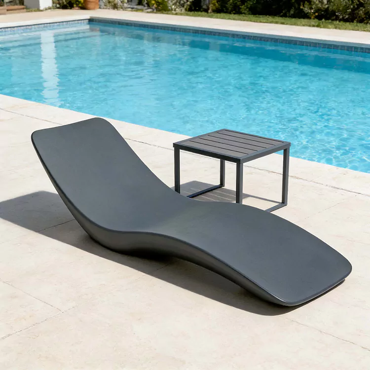 Fiberglass Waterproof S ຮູບຊົງ FRP Sun Lounger