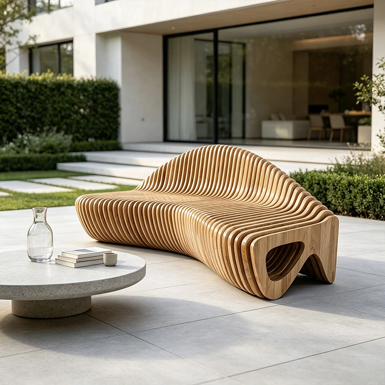 Parametric ໄມ້ Slat Bench
