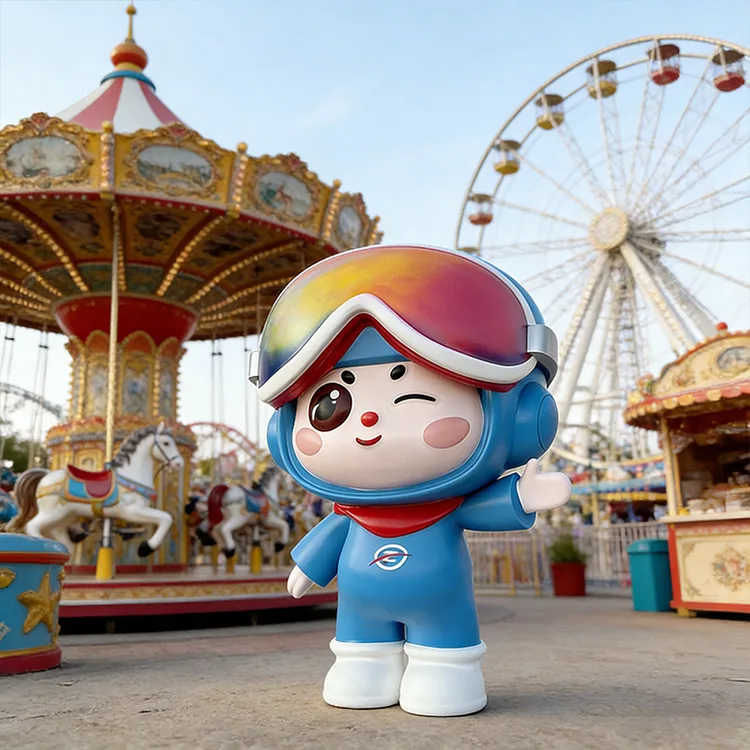 Rainbow Fiberglass Sculpture Mascot
