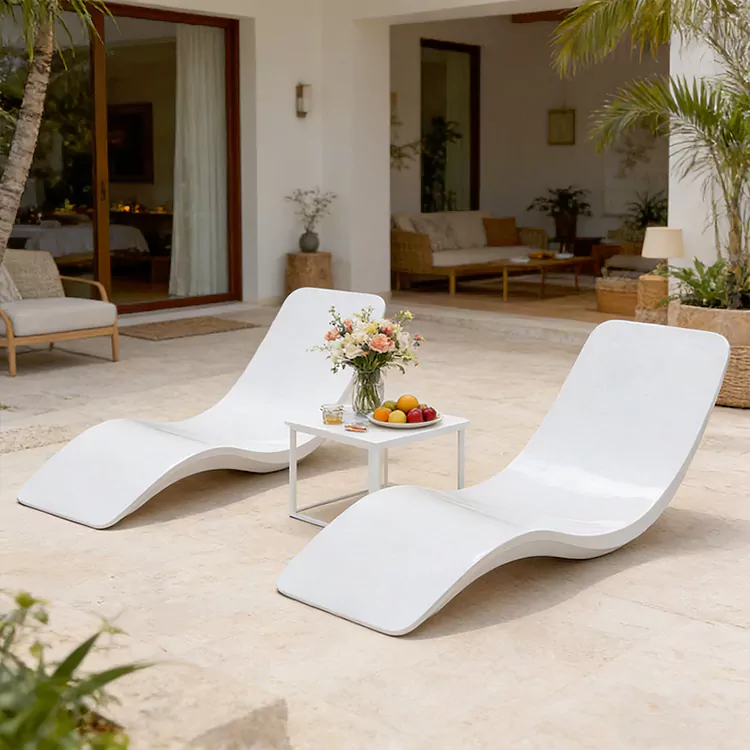 S Shaped ສະພາບອາກາດທັງຫມົດ FRP Daybed